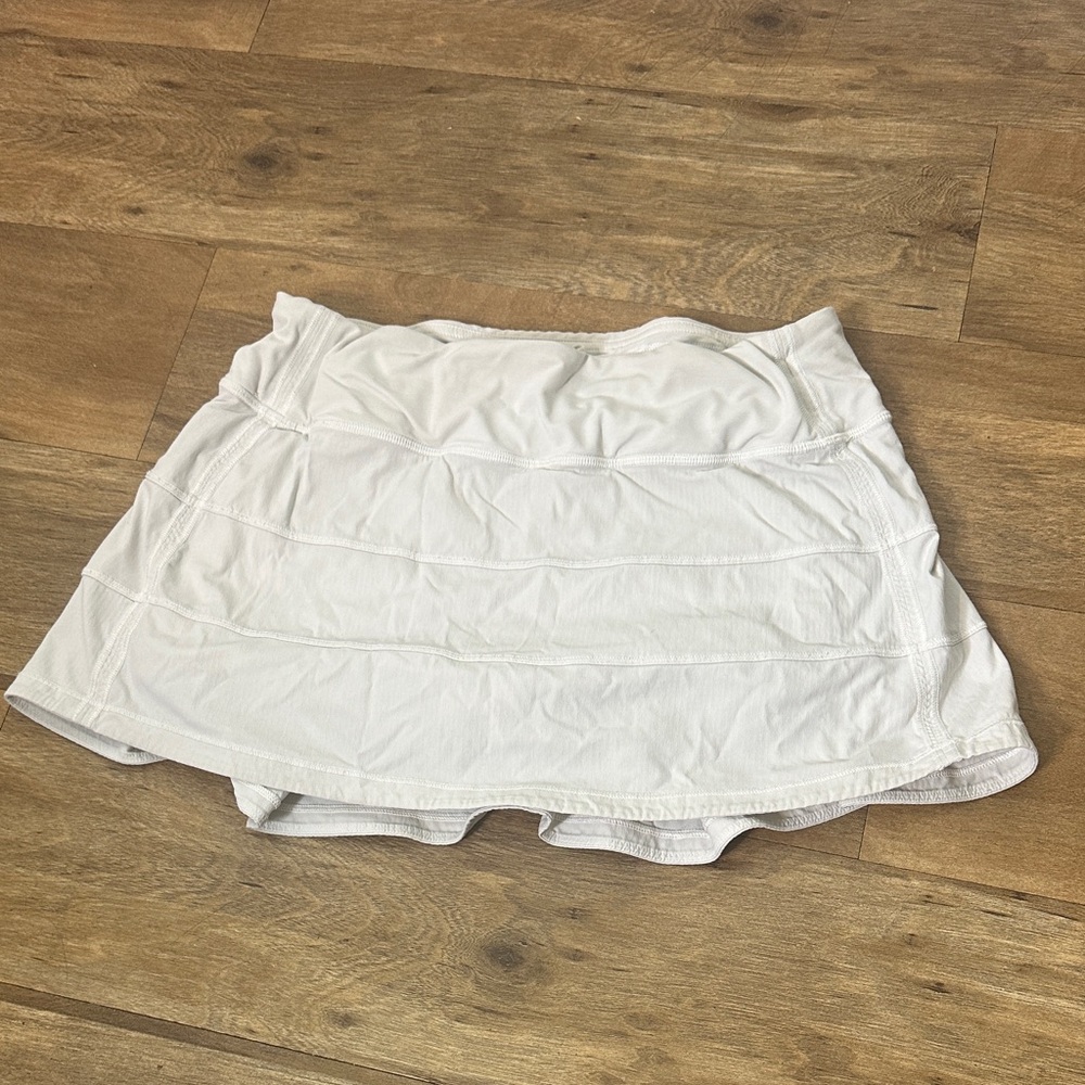 Lululemon size 6 White Athletic Skort and Sculpt tank white set